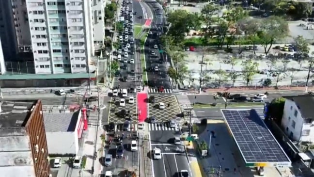Trânsito na Leitão Silva (Foto/reprodução: TV Vitória)