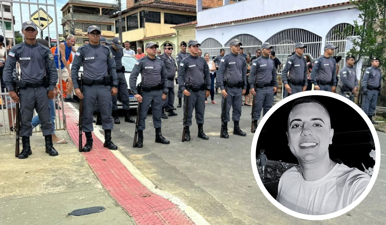 Homenagens durante o enterro do cabo da PM Mariusom Marianelli Jacintho Homenagens durante o enterro do cabo da PM Mariusom Marianelli Jacintho