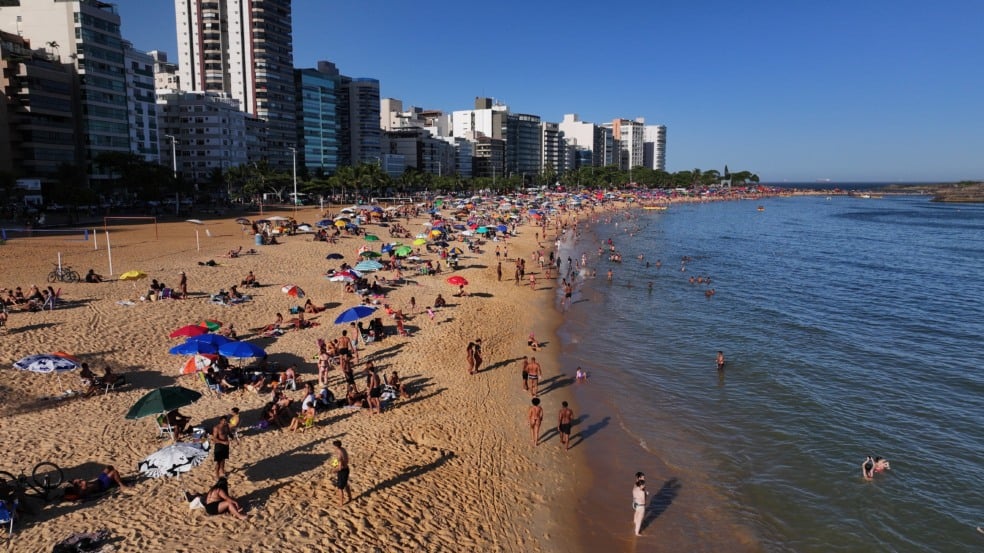 Imagens aéreas da Praia da Costa em Vila Velha Imagens aéreas da Praia da Costa em Vila Velha