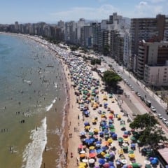 Imagens a&eacute;reas da Praia do Morro em Guarapari