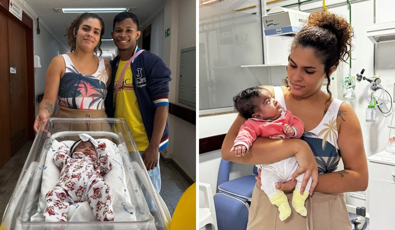 Bebê que nasceu com 655g recebe alta após 5 meses internada