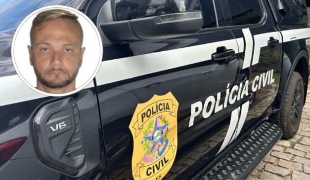 O ex-PM Jhony Cau Pereira foi preso. Foto: Montagem: Thiago Soares/Folha Vitória e Reprodução/TV Vitória