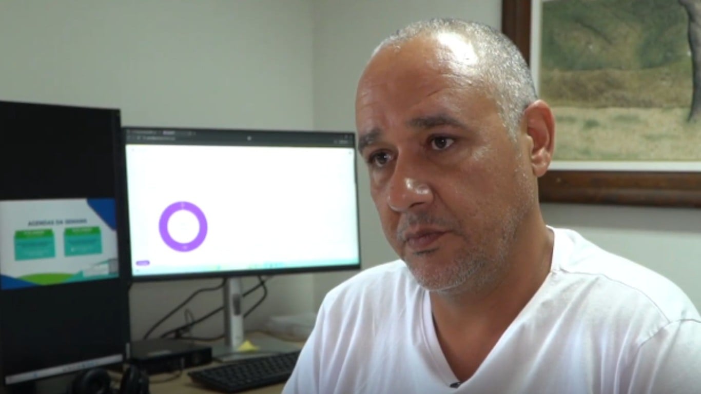 Pedro Trindade, secretário de Tecnologia da Serra (Foto/reprodução: TV Vitória)
