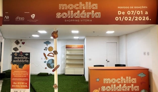 Shopping Vitória promove a 3ª edição da campanha Mochila Solidária. Foto: Divulgação
