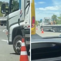 Mulher morreu em acidente entre moto e caminh&atilde;o na Rodovia do Sol, em Guarapari. Fotos: Reprodu&ccedil;&atilde;o/TV Vit&oacute;ria