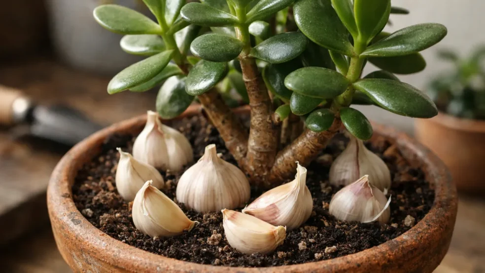 Planta-jade esse truque antigo com alho afasta formigas e protege Planta-jade esse truque antigo com alho afasta formigas e protege