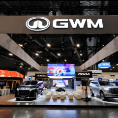 Stand da GWM: Marca aposta no sucesso de modelos no mercado para expandir atua&ccedil;&atilde;o no Brasil. Cr&eacute;dito: Divulga&ccedil;&atilde;o