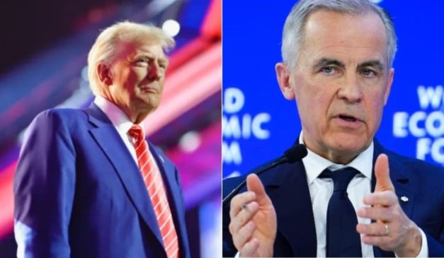  Donald Trump, presidente dos Estados Unidos, e Mark Carney, primeiro-ministro canadense. Imagem: montagem Instagram/Sean Kilpatrick/AP