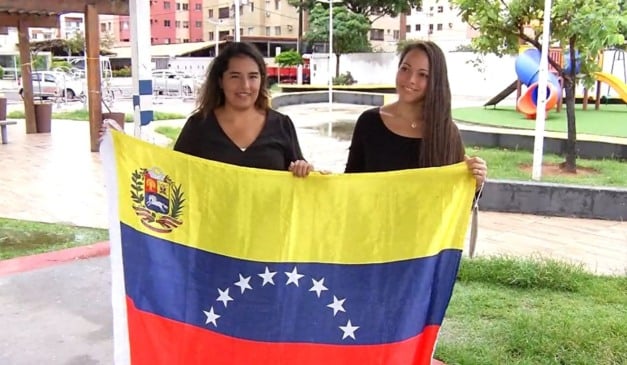 As venezuelanas More Fernandez e Gabriela Reina. Foto: Reprodução/TV Vitória
