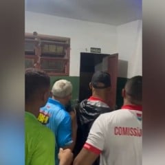 Tentativa de invas&atilde;o ao vesti&aacute;rio do Vilavelhense no Egenheiro Araripe ap&oacute;s jogo contra a Desportiva. 20/01/2026