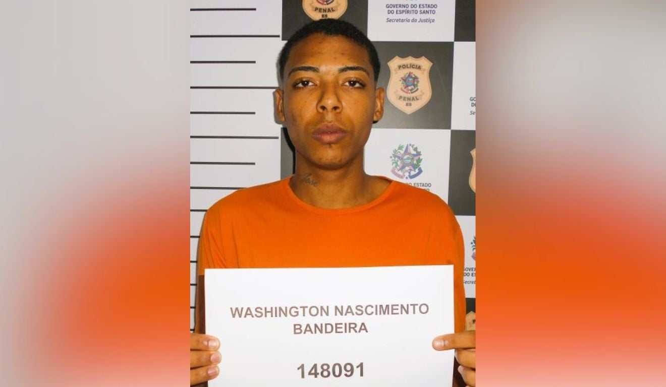 Washington Nascimento Bandeira foi preso. Foto: Reprodução/PMES Washington Nascimento Bandeira foi preso. Foto: Reprodução/PMES