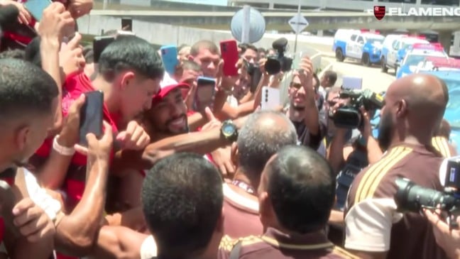 Chegada de Lucas Paquetá ao Flamengo, no Rio