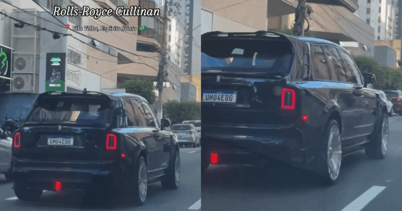 Carro de luxo avaliado em até R$ 8 milhões de reais é visto em Vila Velha (Foto: Instagram @supercarroscapixabas)