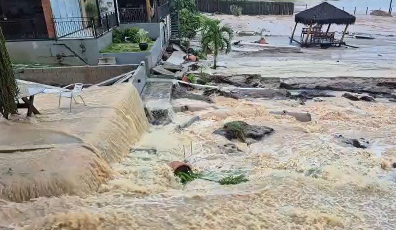 casa desabou em rio bananal