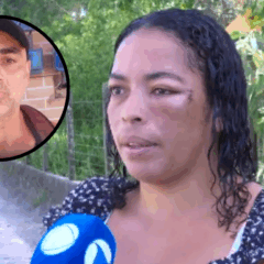 Regiane Arag&atilde;o da Silva falou das agress&otilde;es que sofreu. Daniel Marcelo Dias foi preso. Foto: Reprodu&ccedil;&atilde;o/TV Vit&oacute;ria