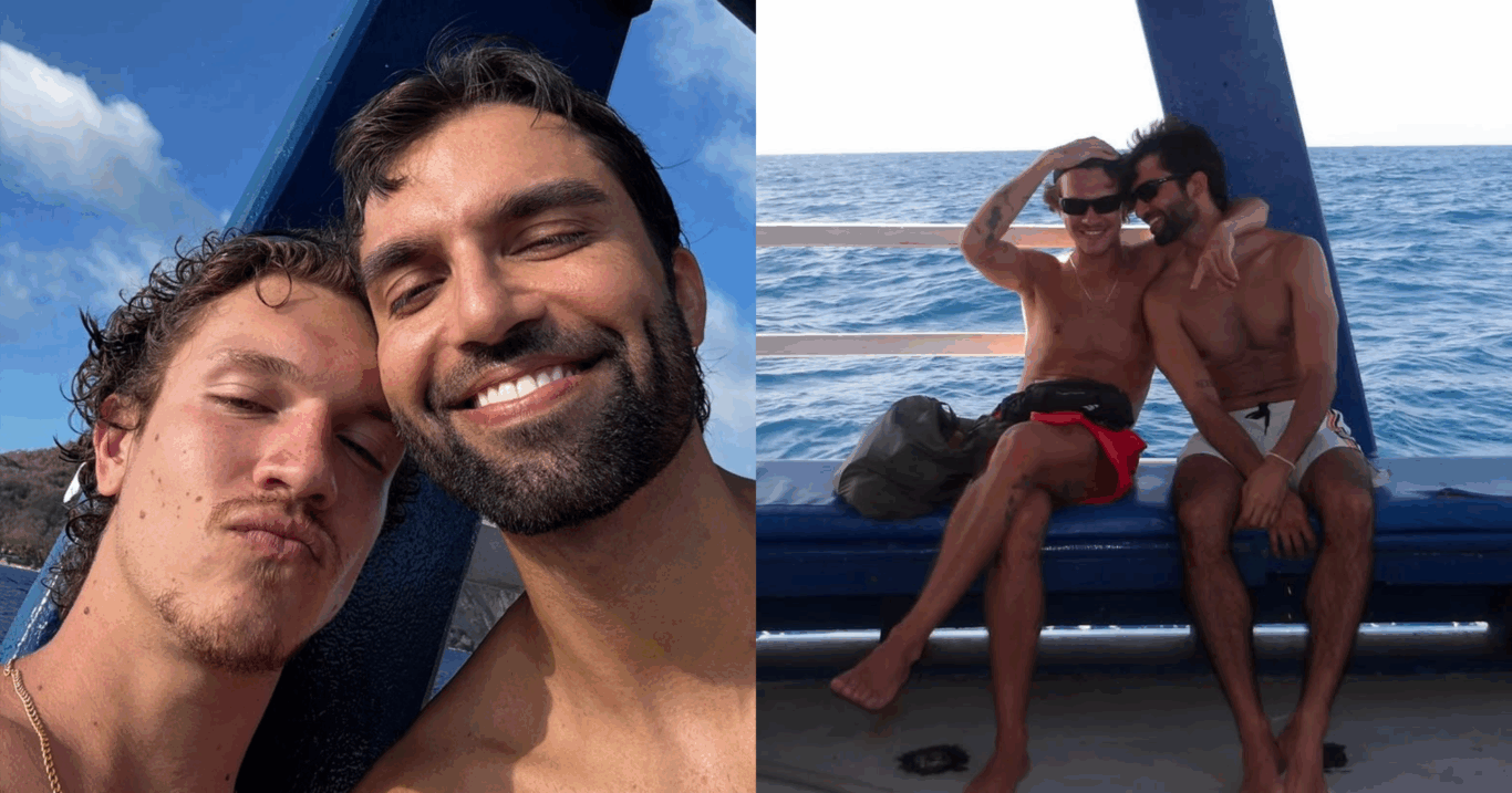 Cantor Silva posa com namorado capixaba em Noronha (Foto: Reprodução/Instagram @silva)