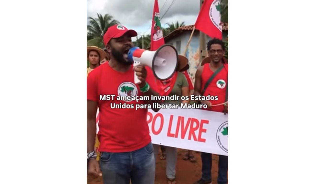 Segundo o MST, o vídeo em que supostos integrantes do MST ameaçam invadir os Estados Unidos para libertar Maduro é falso e foi produzido com o uso de inteligência artificial.