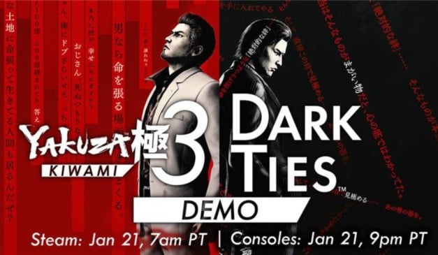 Yakuza Kiwami 3 & Dark Ties recebe demo gratuita hoje, 21 de janeiro