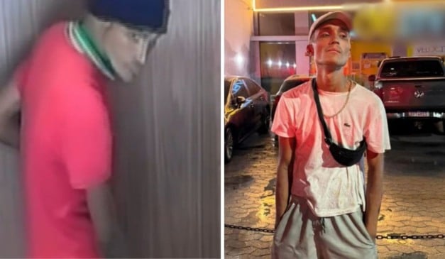 Davi Oliveira dos Santos, flanelinha preso suspeito de assalto seguido de estupro na Praia do Canto. Fotos: Divulgação