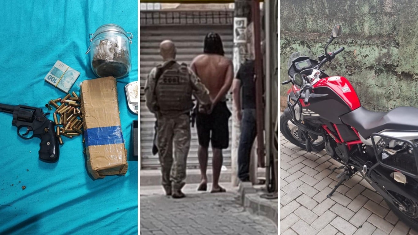 Homem preso suspeito de extorsão e agiotagem em Cariacica (Foto/reprodução: SESP)