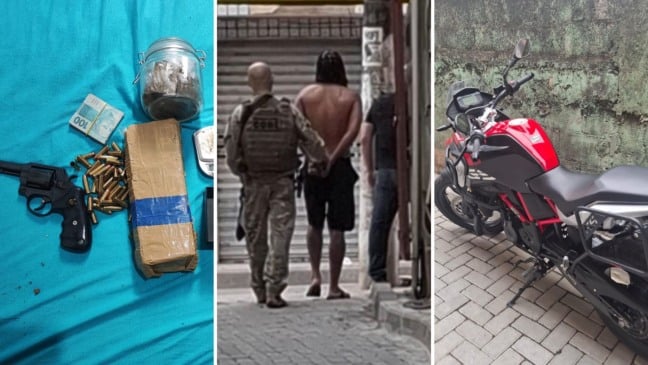 Homem preso suspeito de extorsão e agiotagem em Cariacica (Foto/reprodução: SESP)