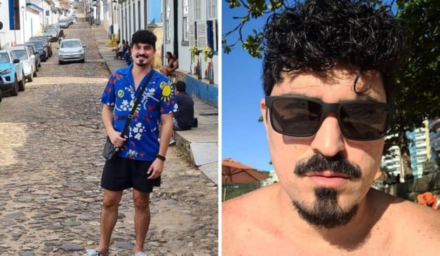 Henrique Simões foi preso por homicídio, suspeito de provocar o incêndio que matou seu companheiro, o professor Ricardo André de Costa, em Guarapari. Fotos: redes sociais/arquivo pessoal.