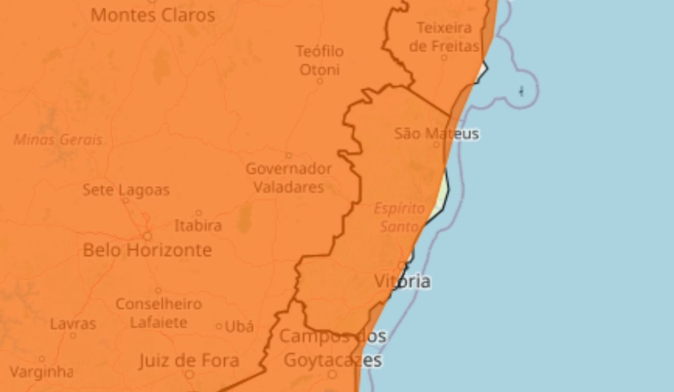 Inmet emite novo alerta laranja para todas as cidades do ES
