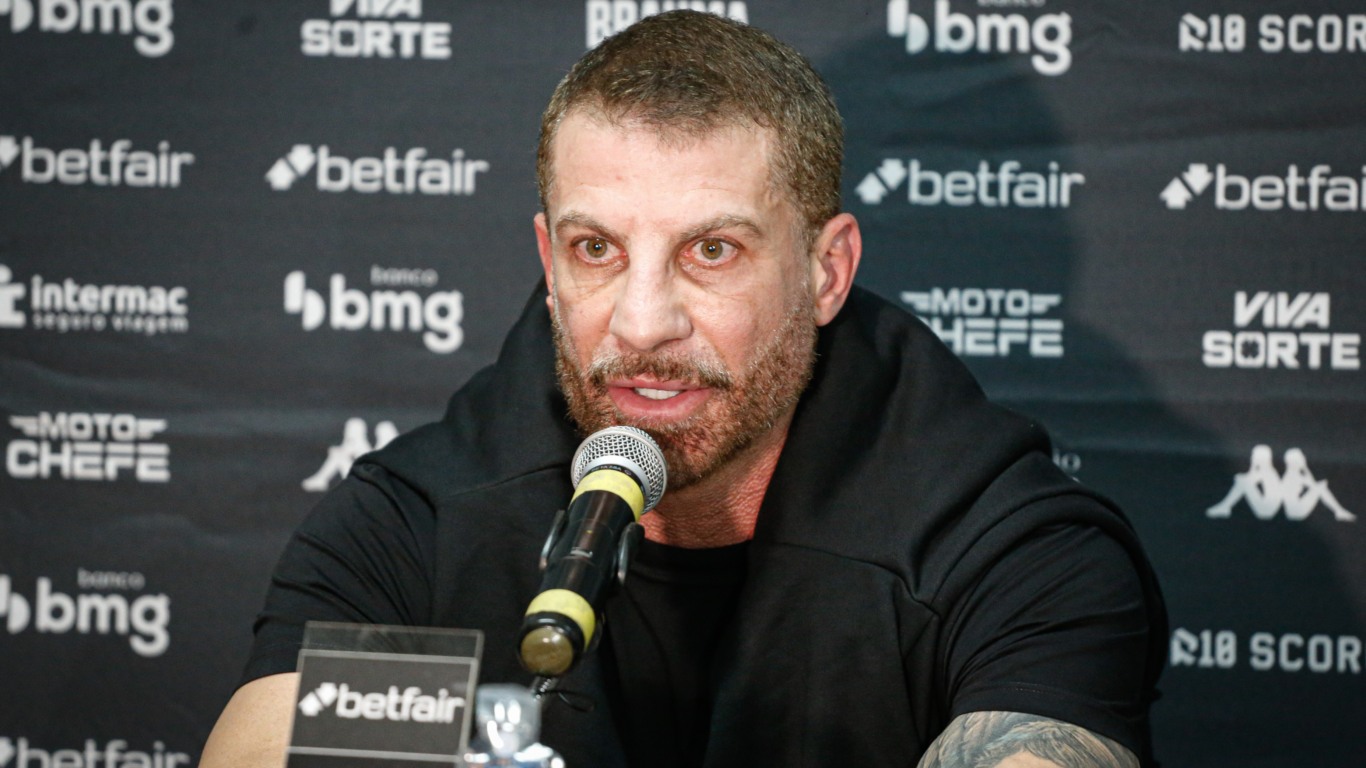 Coletiva do Presidente Pedrinho pós Vasco da Gama x Cruzeiro pelo Campeonato Brasileiro realizado no Estádio Municipal Parque do Sábia em Uberlândia - MG em 27 de Abril de 2025. Fotos: Matheus Lima/Vasco.
