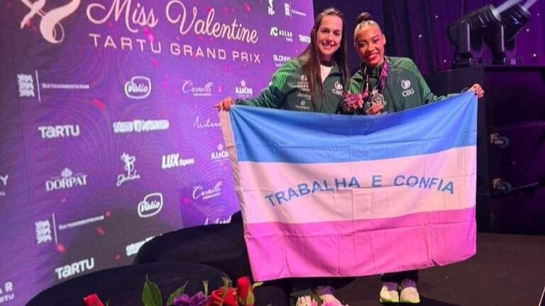 Gizela Batista e Geovanna Santos no Grand Prix Miss Valentine, em Tartu, na Estônia