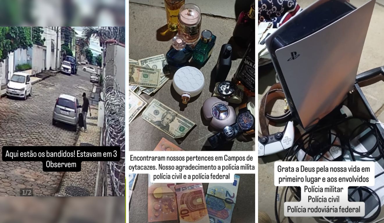 Objetos furtados da casa da influenciadora Rita de Cássia Varnier foram recuperados