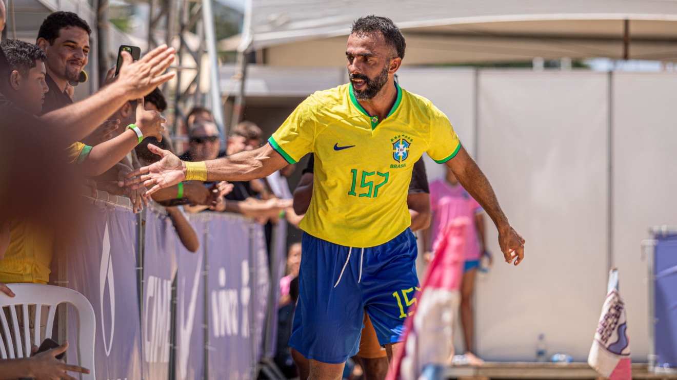 Amistoso seleção brasileira de beach soccer x seleção capixaba Meaípe, em Guarapari. 29/03/2026