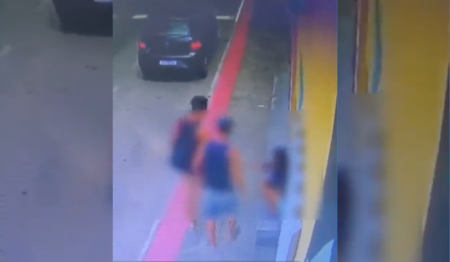 Imagens do crime registrada por videomonitoramento/ Reprodução Leitor