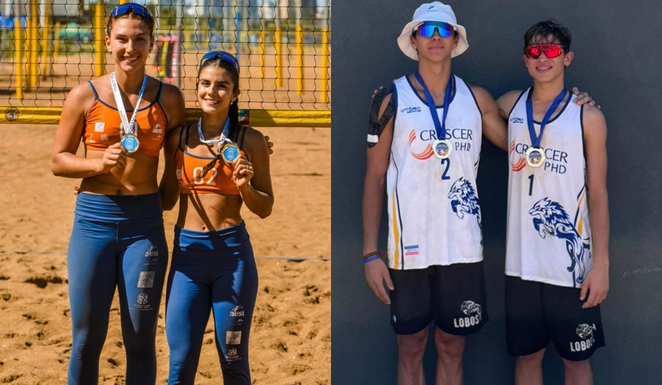 Lara/Sophia e Bernardo/Escobar são campeões do Circuito Estadual Sub-19 de Vôlei de Praia