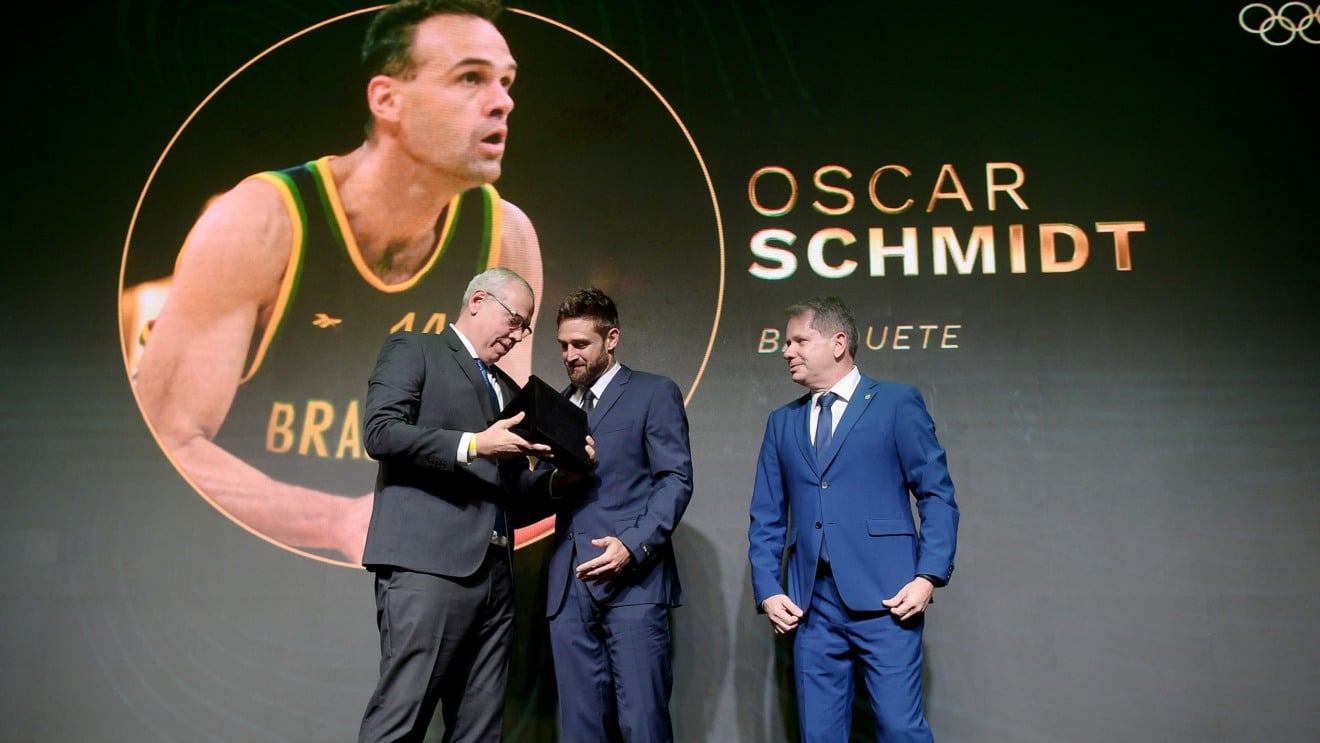 2026.04.08 - Rio de Janeiro/RJ - Hall da Fama 2026 - Local: Copacabana Palace - Hall da Fama do COB celebra ídolos olímpicos, as duplas Alex Welter e Lars Björkström, da Vela; e Ricardo e Emanuel, campeões no vôlei de praia, e a lenda do basquete brasileiro Oscar Schmidt - Foto:Alexandre Loureiro/COB - IG: alexandreloureiroimagens