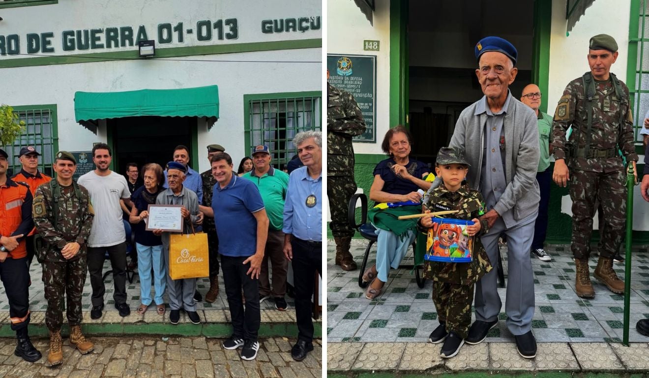 Último ex-pracinha da FEB no ES faz 103 anos e recebe homenagem