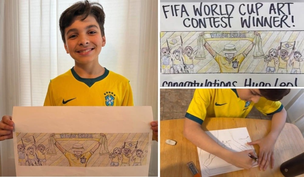 Capixaba vence concurso e terá desenho em ônibus da Seleção Brasileira na Copa