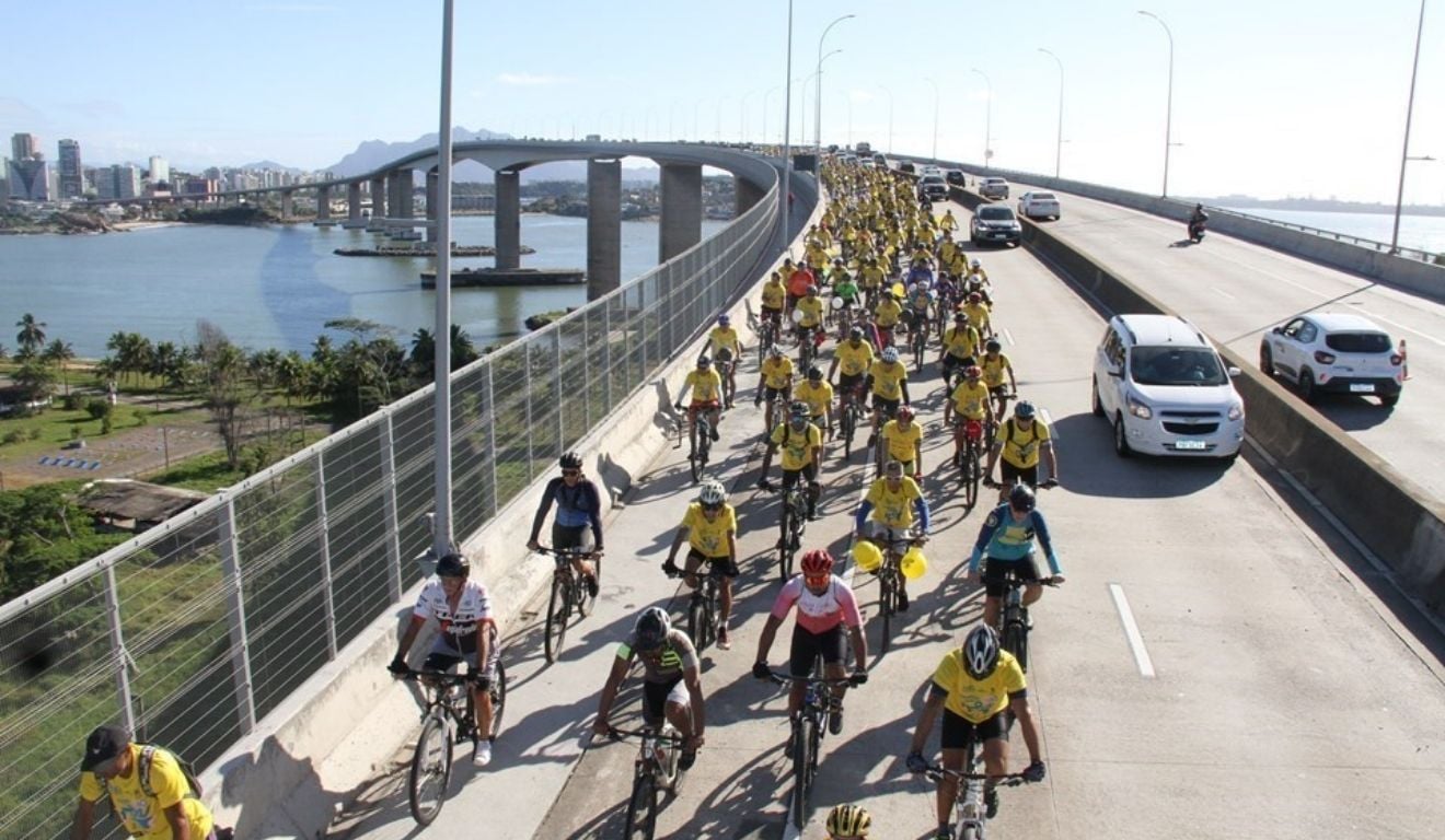 Pedalaço pela Paz percorre Terceira Ponte e Praia da Costa neste domingo