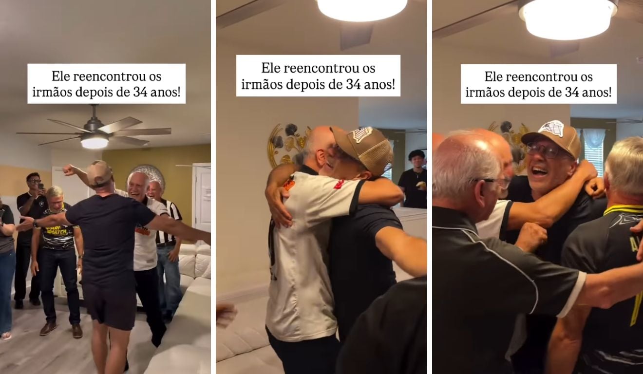 Vídeo de reencontro entre irmãos após 35 anos viraliza nas redes sociais