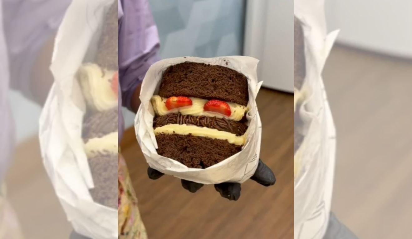 X-bolo conquista clientes no ES com visual de hambúrguer e recheio doce