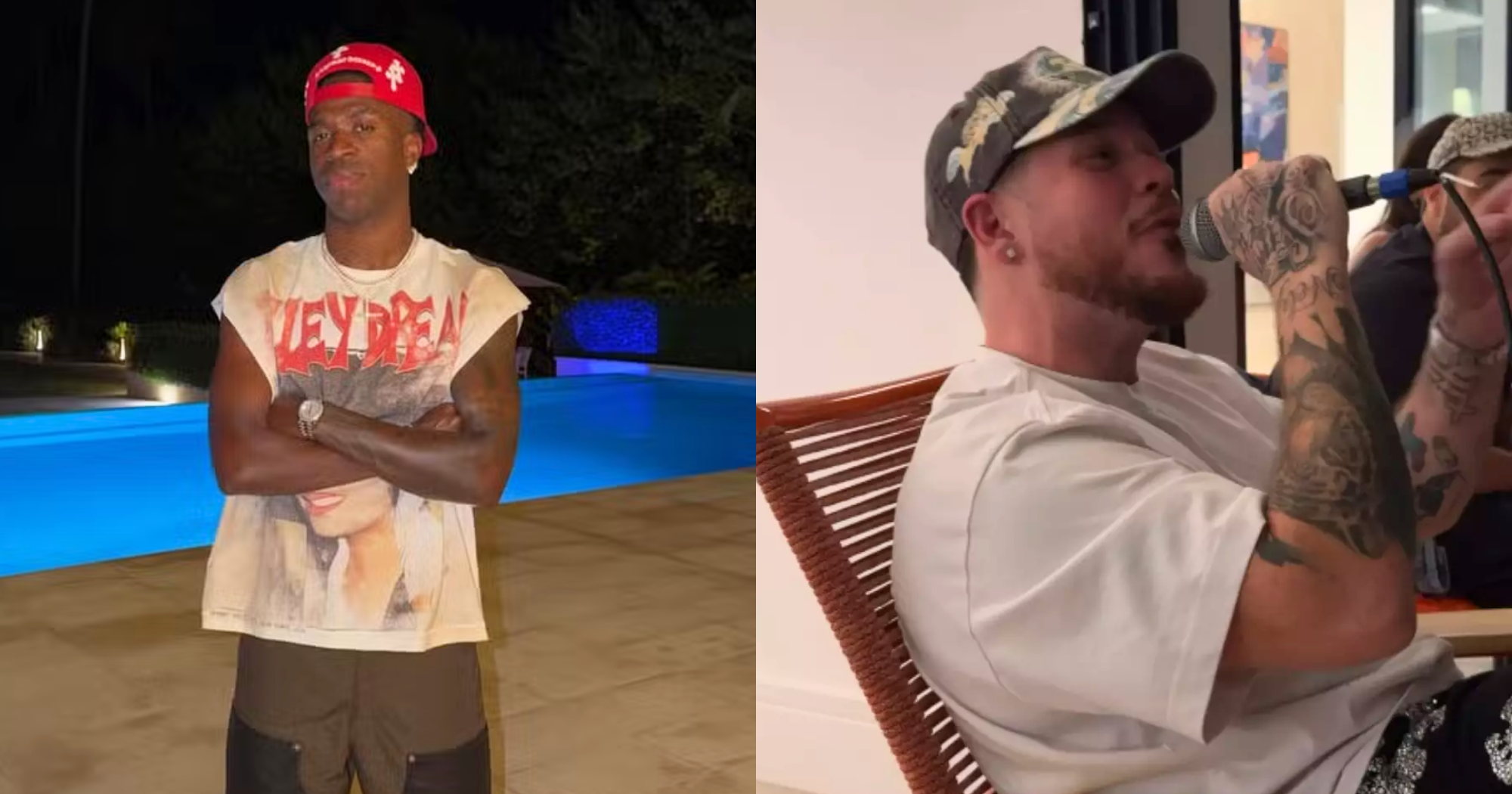 Antes da Copa, Vini Jr faz festinha íntima com famosos em mansão no RJ e se abre com Ferrugem: “Cilada”