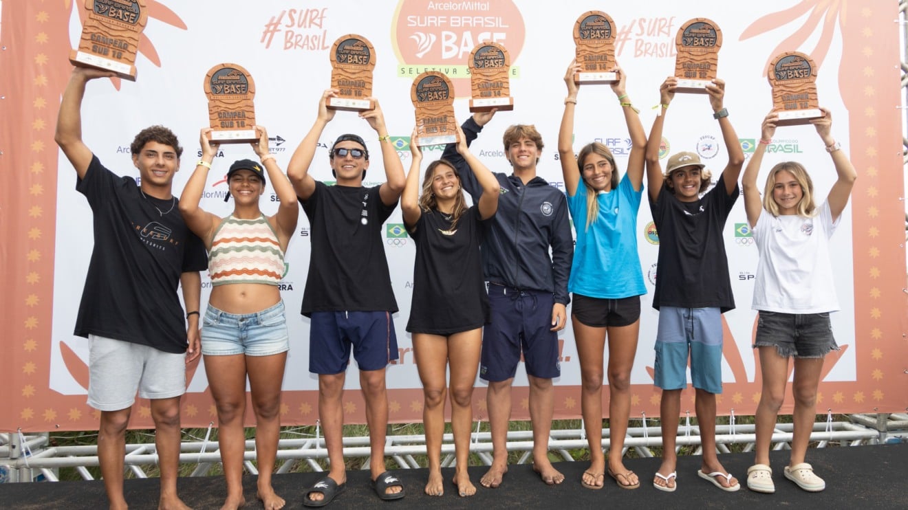 Campeões e Campeãs da ArcelorMittal Surf Brasil Base Sudeste em Jacaraípe. 14/06/2026