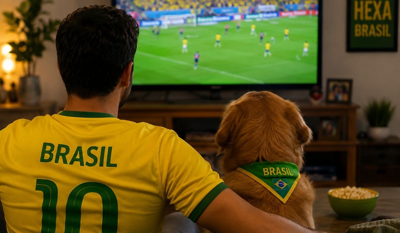 Vai assistir ao jogo do Brasil? Saiba como proteger seu pet durante a torcida