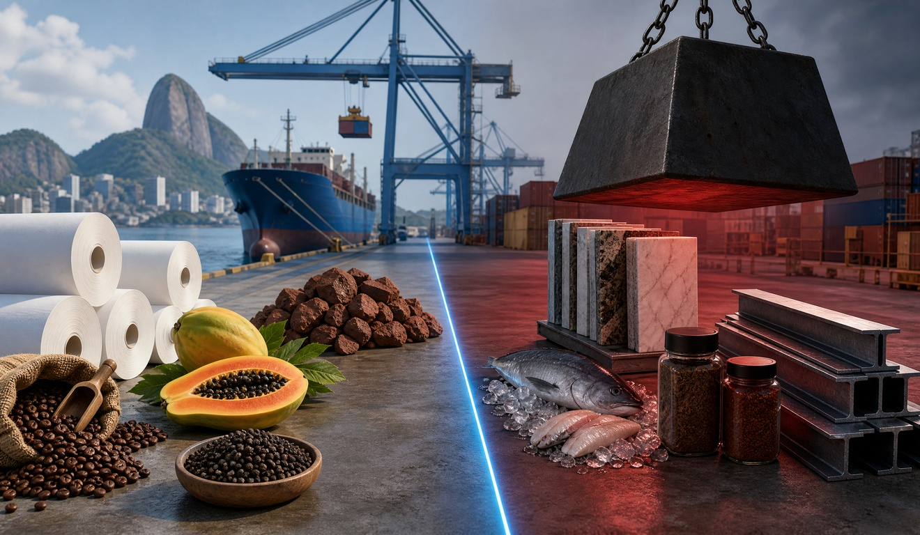 Tarifaço mudou, mas risco segue no ES: rochas, pescados, café solúvel e aço sob pressão