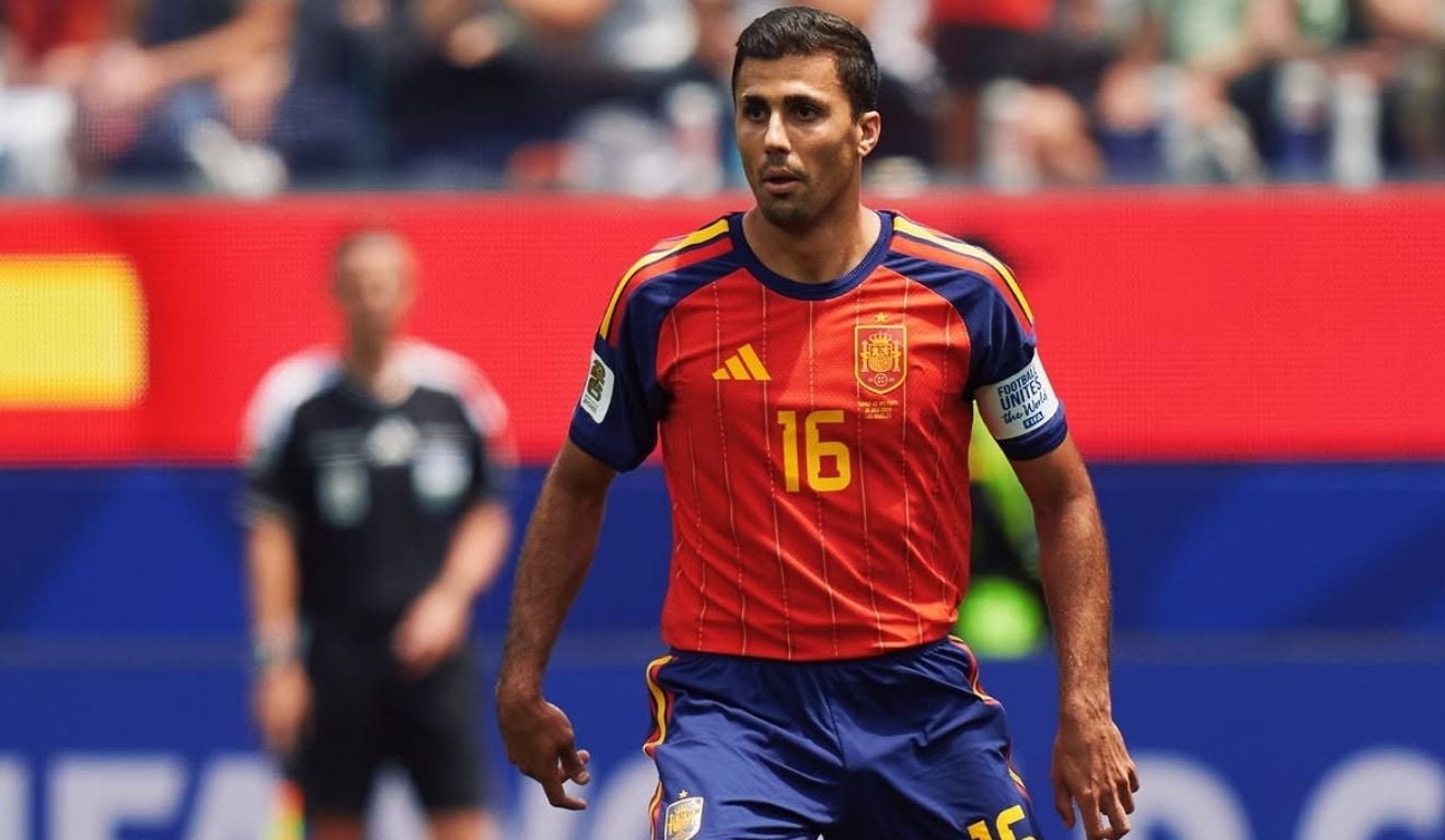 Rodri em jogo de Copa do Mundo