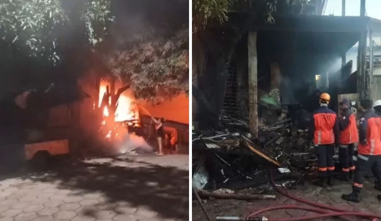 Incêndio destrói casa em Vitória e família suspeita que fogo tenha sido provocado por moradora de rua