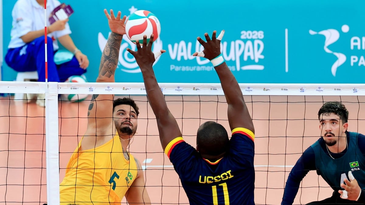 08.07.26 - Jogos Para-Sulamericanos Valledupar 2026. Vôlei Sentado - Brasil x Colômbia, no Coliseo Cubierto Julio Monsalvo Castilla, na cidade de Valledupar, Colômbia. Foto: Marcello Zambrana/CPB