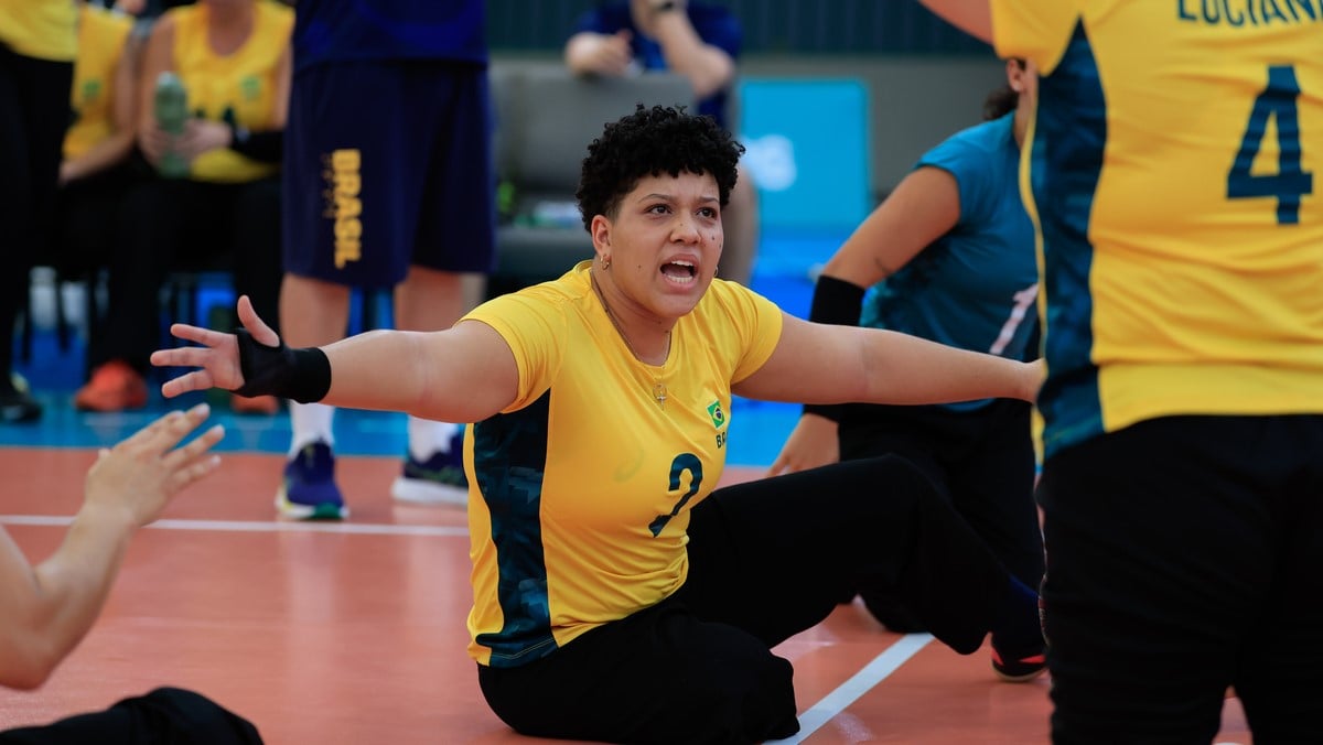 08.07.26 - Jogos Para-Sulamericanos Valledupar 2026. Vôlei Sentado - Brasil x Colômbia, no Coliseo Cubierto Julio Monsalvo Castilla, na cidade de Valledupar, Colômbia. Foto: Marcello Zambrana/CPB