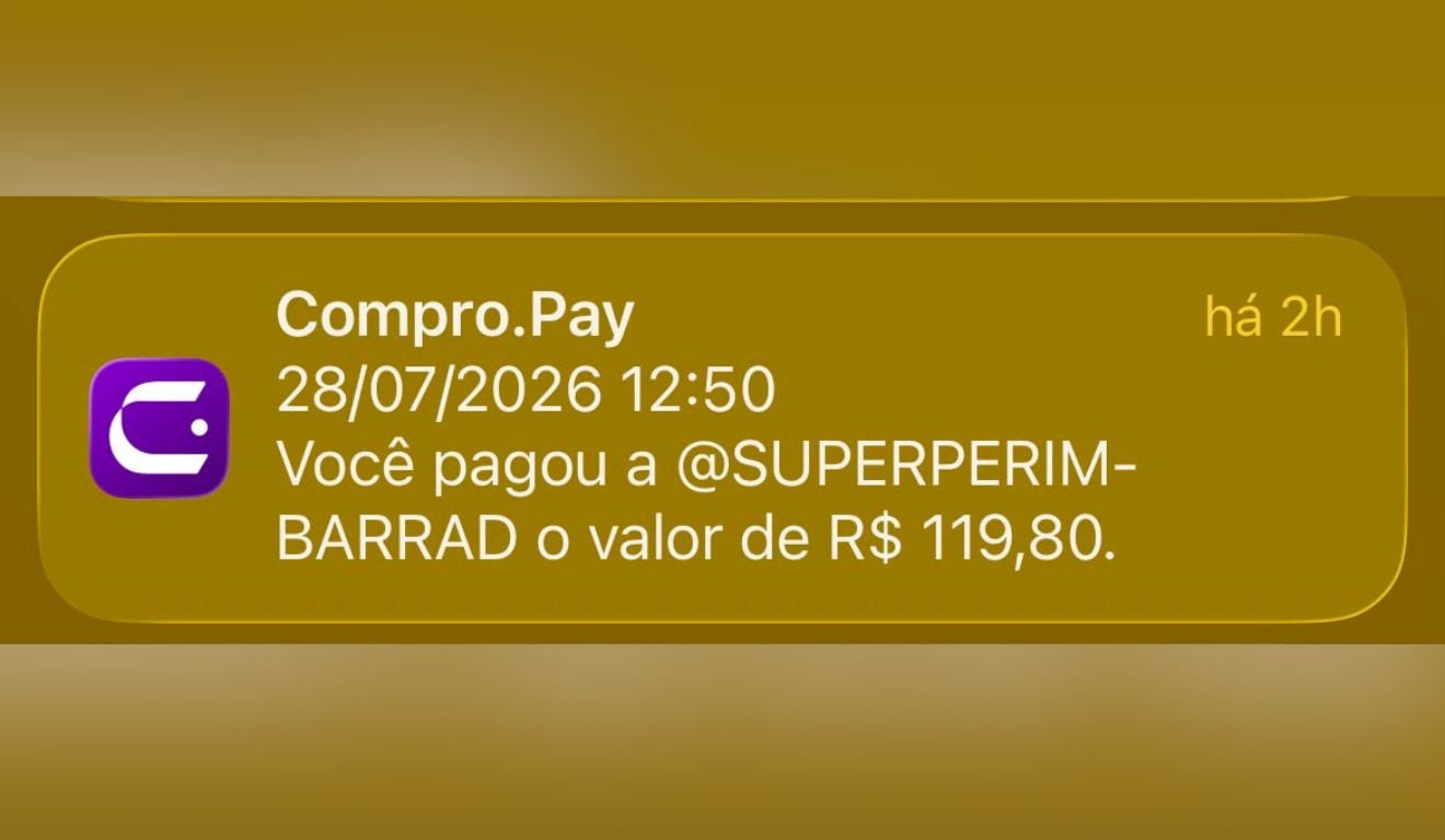 Clientes do Comprocard recebem notificação de compra falsa; aplicativo já voltou a funcionar
