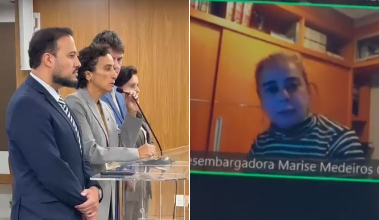 presidente da OAB-ES Erica Neves e desembargadora do TRT-17 Marise Chamberlain