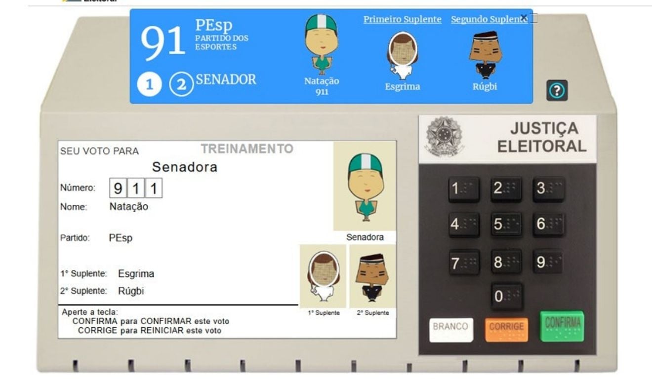 Voto para senador: entenda por que três fotos aparecerão na urna eletrônica - QTU Questões do Universo